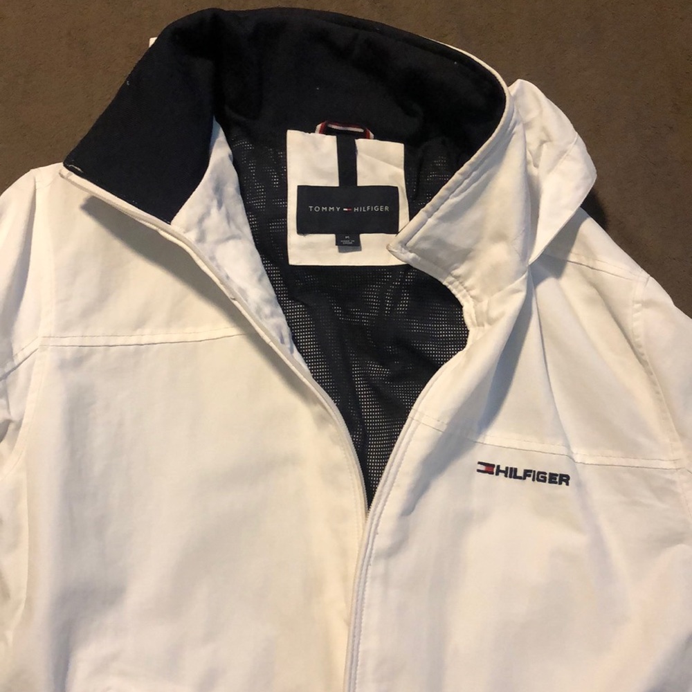 Tommy Hilfiger mens white  outerwear jacket